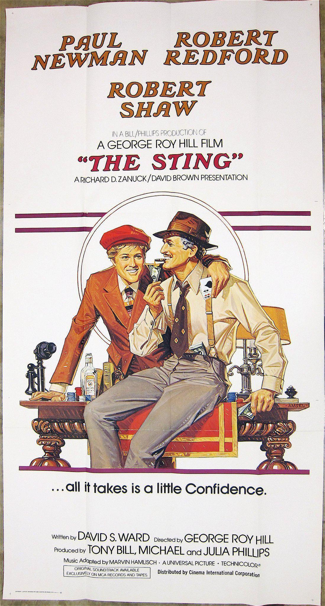 The Sting Movie Poster 3 Sheet (41x81) Original Vintage Movie Poster