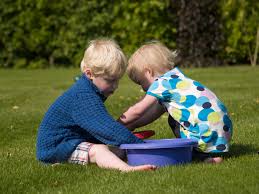 camping children playing