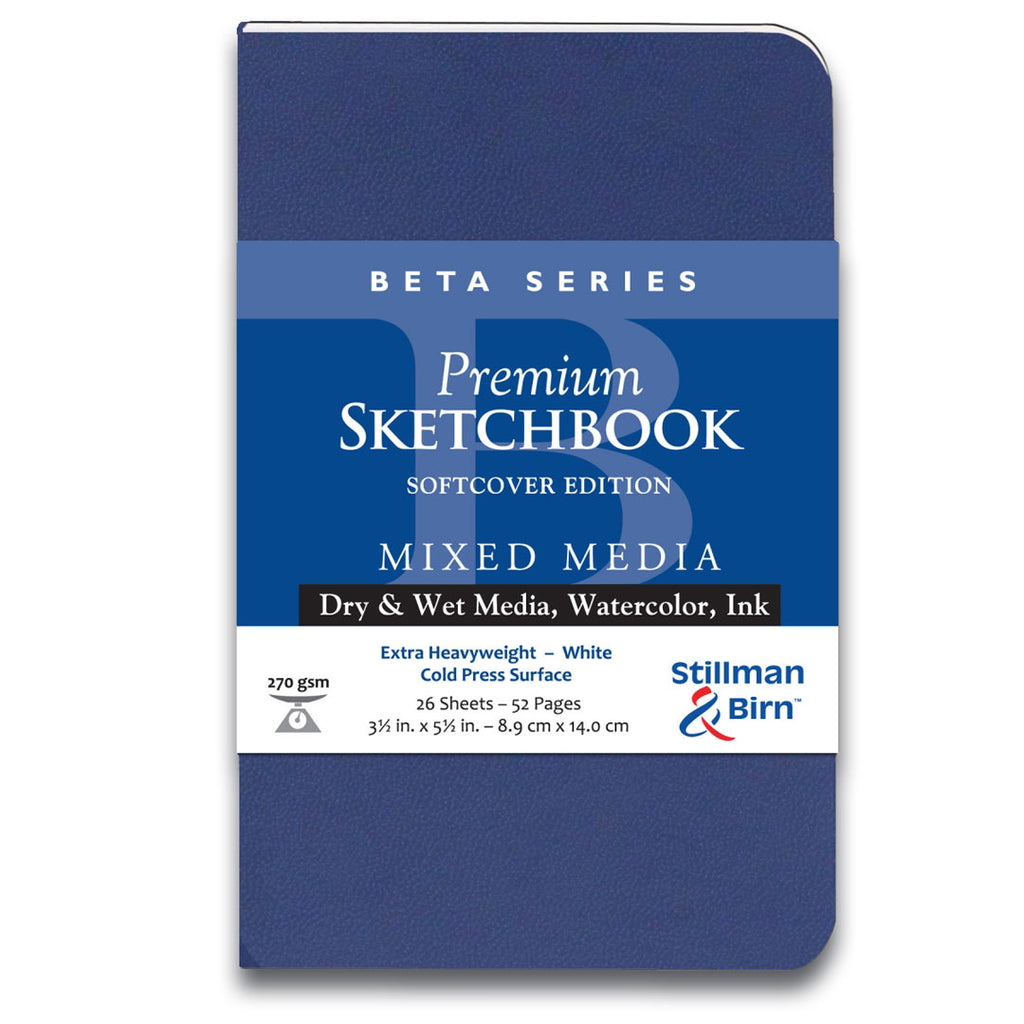 Stillman & Birn Alpha Series Wirebound Sketchbook, 9 x 12, 150 GSM  (Heavyweight), White Paper, Medium Grain Surface