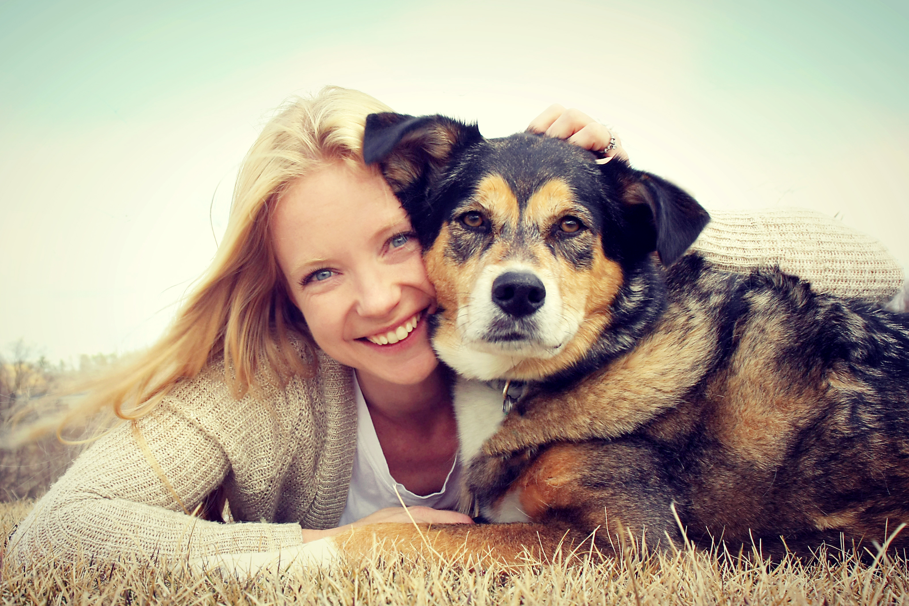 Woman with her dog