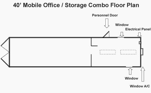 Mobile office storage container plan