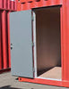 Steel door addition to container