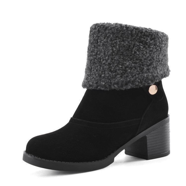 square heel snow boots