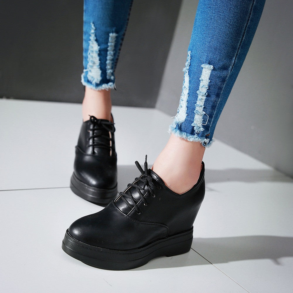 black wedge platform shoes womens