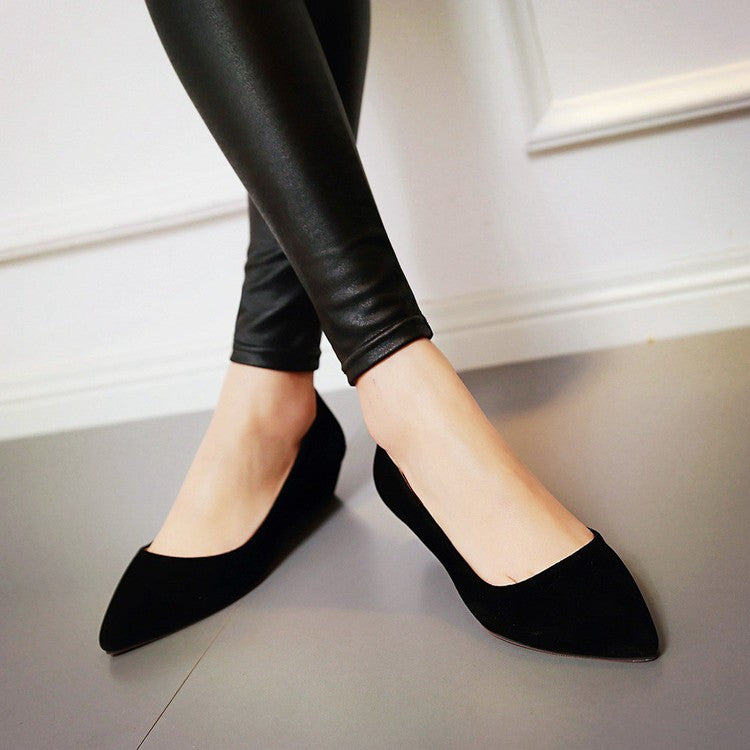 pointed toe wedge heels