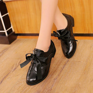 Casual Ribbons Bow Oxfords Women Shoes 