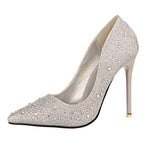 Wedding Pointed Toe Women Pumps High Heels Stiletto Heel Crystal Shoes Woman