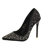 Wedding Pointed Toe Women Pumps High Heels Stiletto Heel Crystal Shoes Woman