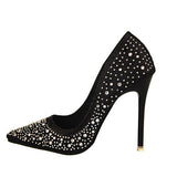 Wedding Pointed Toe Women Pumps High Heels Stiletto Heel Crystal Shoes ...