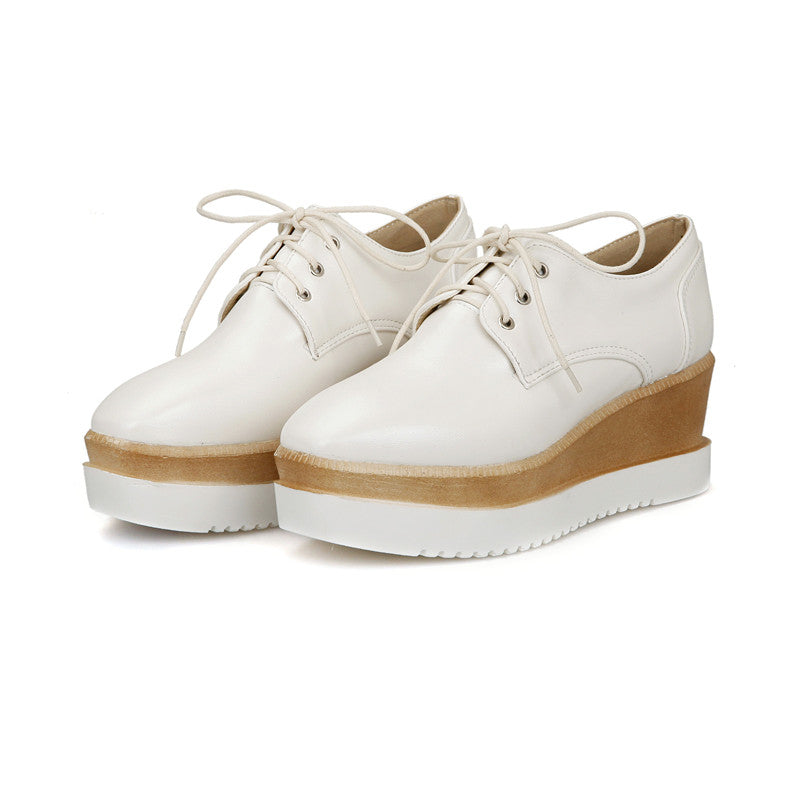 Lace Up Wedges Platform High Heels Fashion Women Shoes 4325 – Shoeu