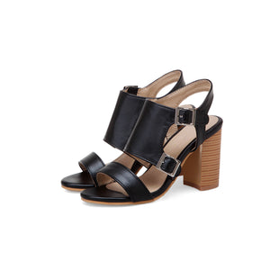 Women's Chunky Heel Strap-to-toe Sandals