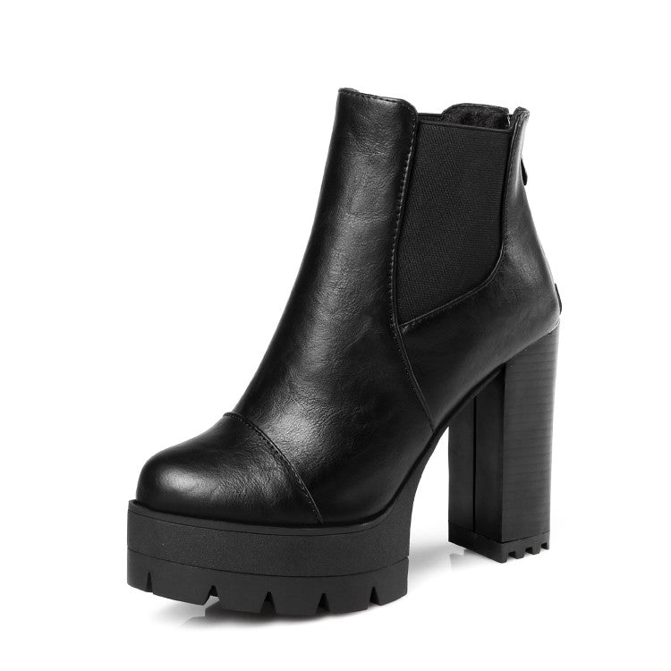 Chunky Heel Pumps Ankle Boots Women Shoes New Arrival – Shoeu