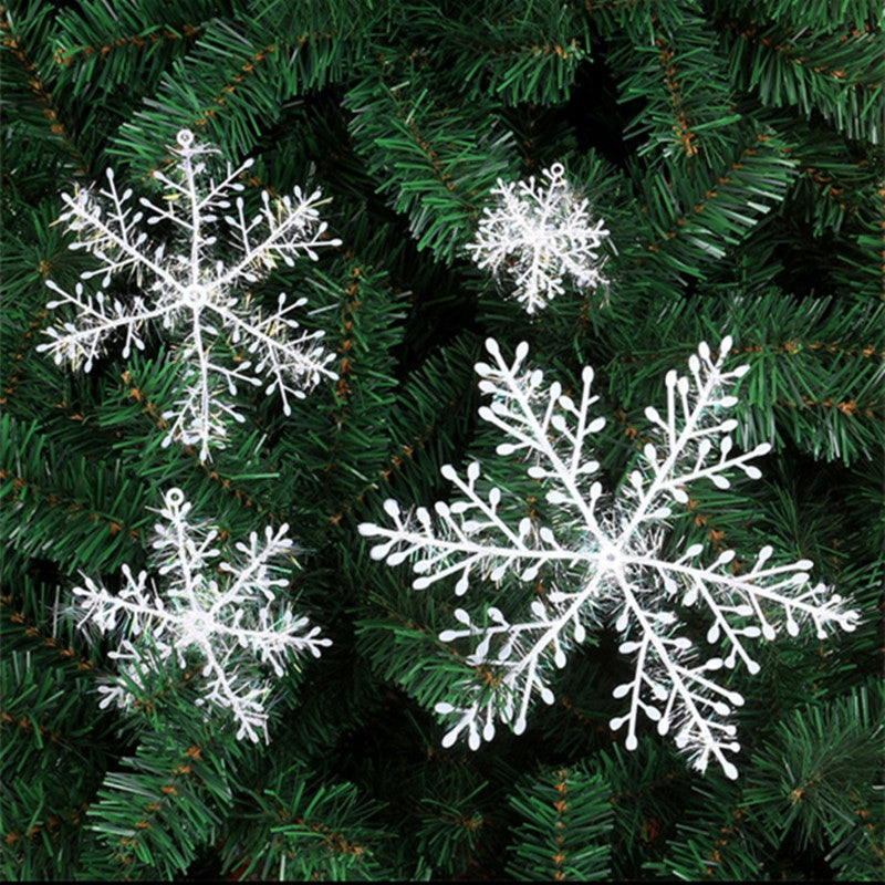 12PCS Christmas Home Decoration White Snowflake Ornaments 8.5CM – Shoeu