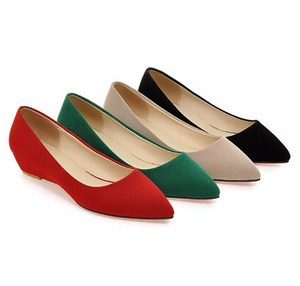 Pointed Toe Suede Women Flat Shoes – Shoeu