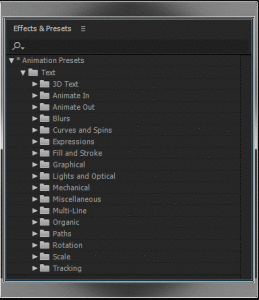after effects text animation presets