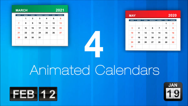 4 Calendars Flipping After Effects Animation Motionisland