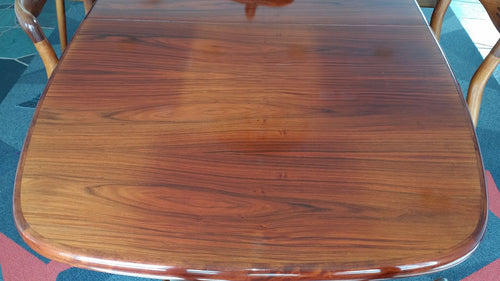 Sun faded polished table top