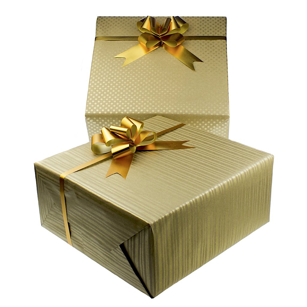 gift wrapped furniture polishing kit as an xmas gift