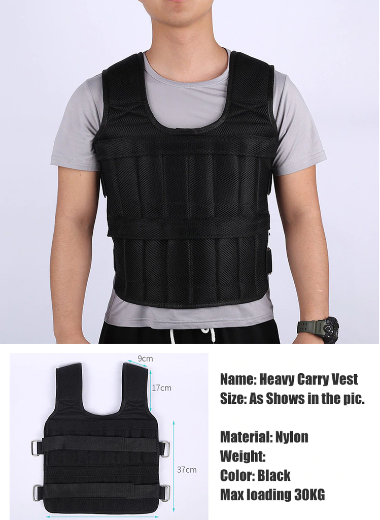 Weighted Vest For Boxing & Bodybuilding 30kg TacticalVest oDeals24