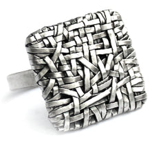 'woven' series rings -celebrating Life and its crossroads - created by Irish-Brazilian artist designer maker P Gurgel-Segrillo