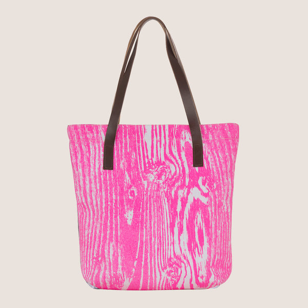 Wood Grain Fluoro Pink tote bag – Ella Doran
