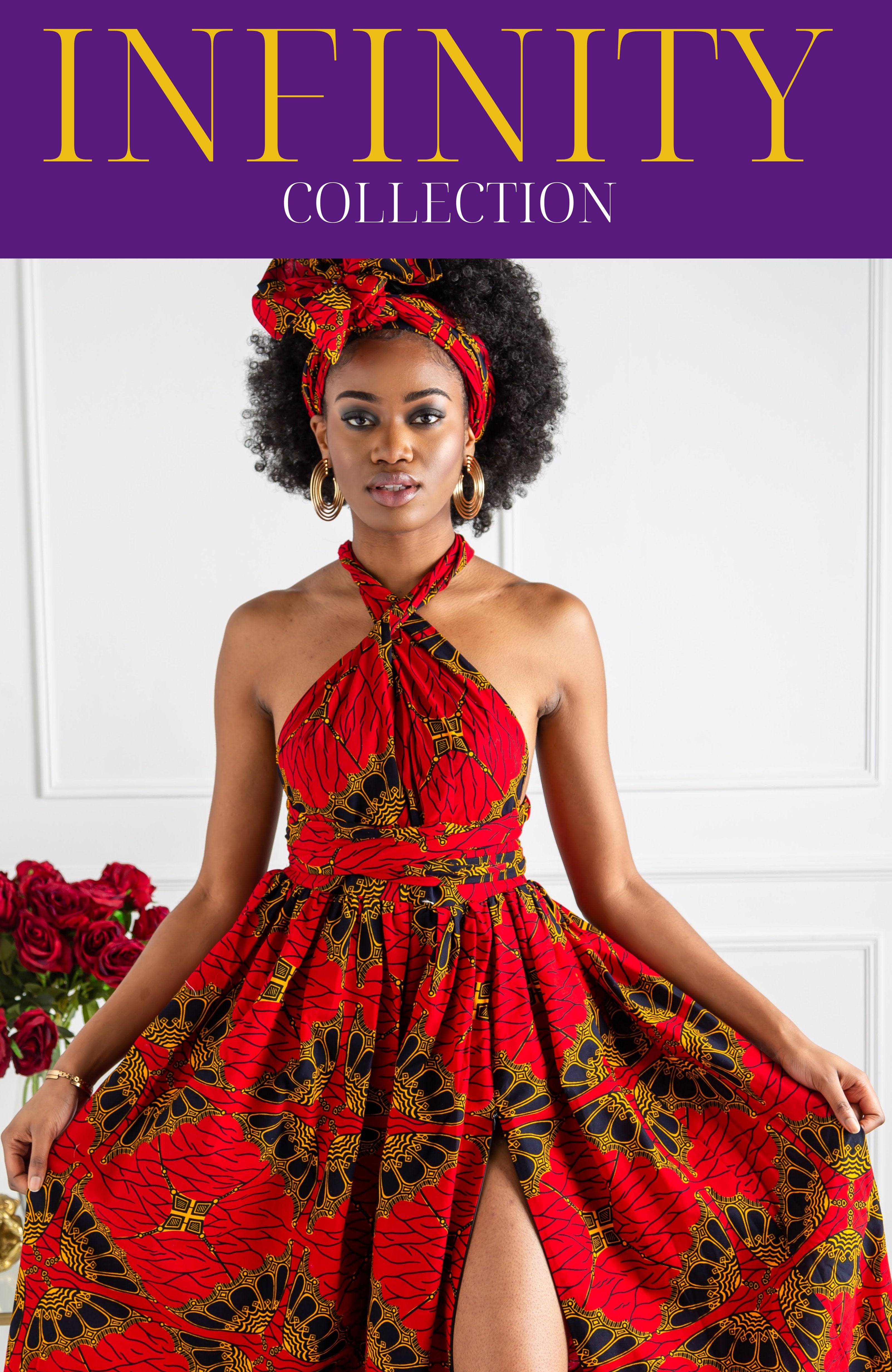 L'AVIYE African Print Infinity Multiway Convertible Dresses