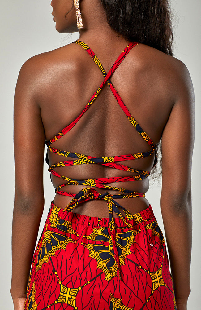 red african print dresses