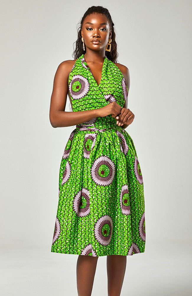 Nieuw African Print Ankara Infinity Multiway Midi Dress - Tessa – L'AVIYE CM-57