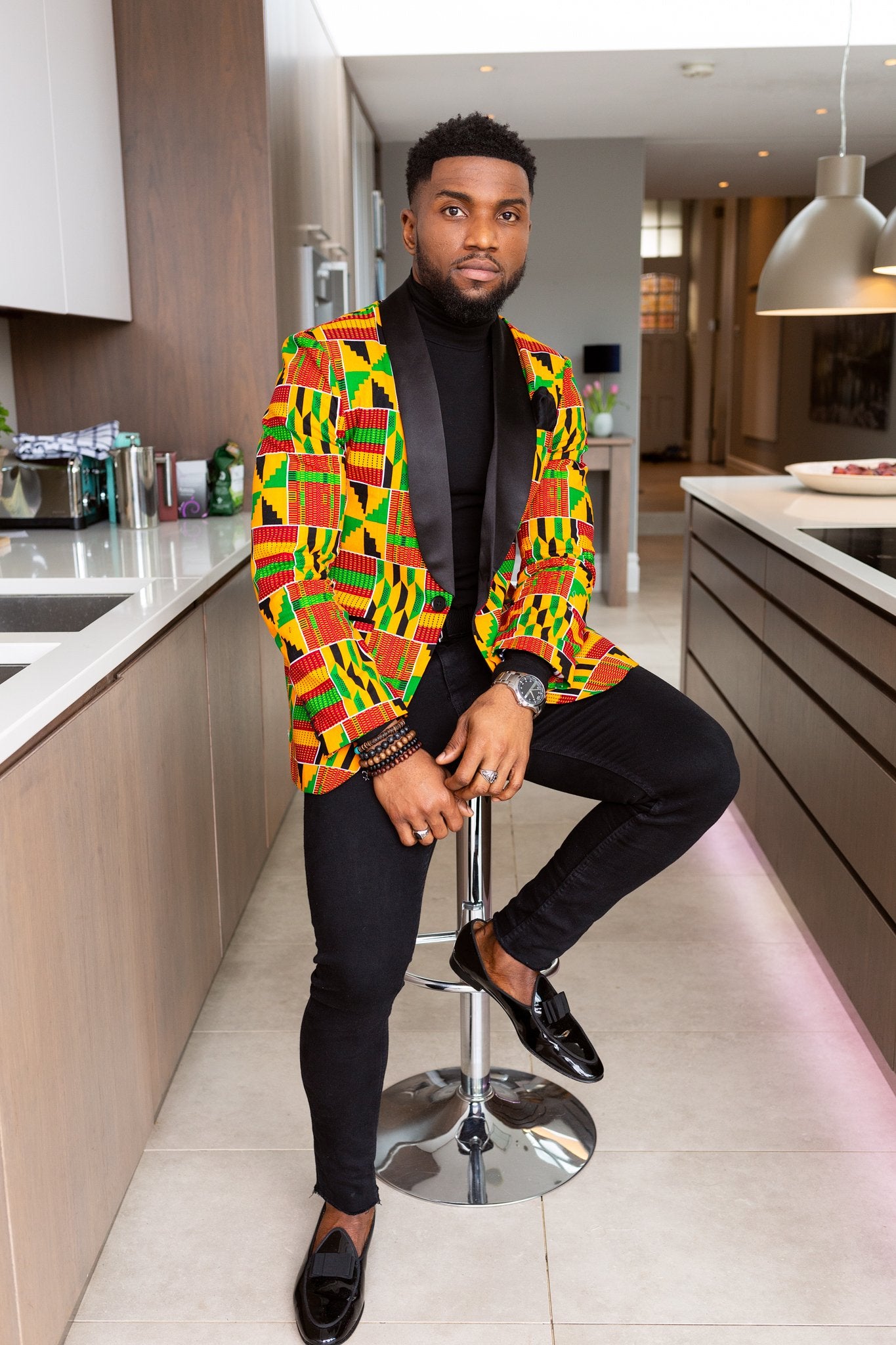 african print mens blazer