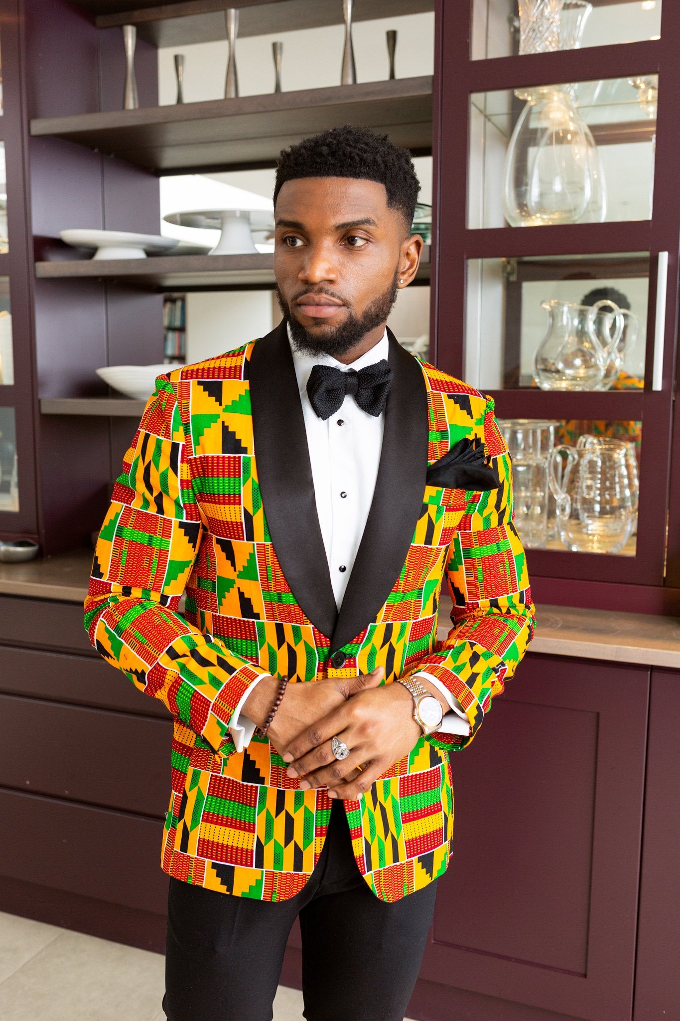 african print mens blazer