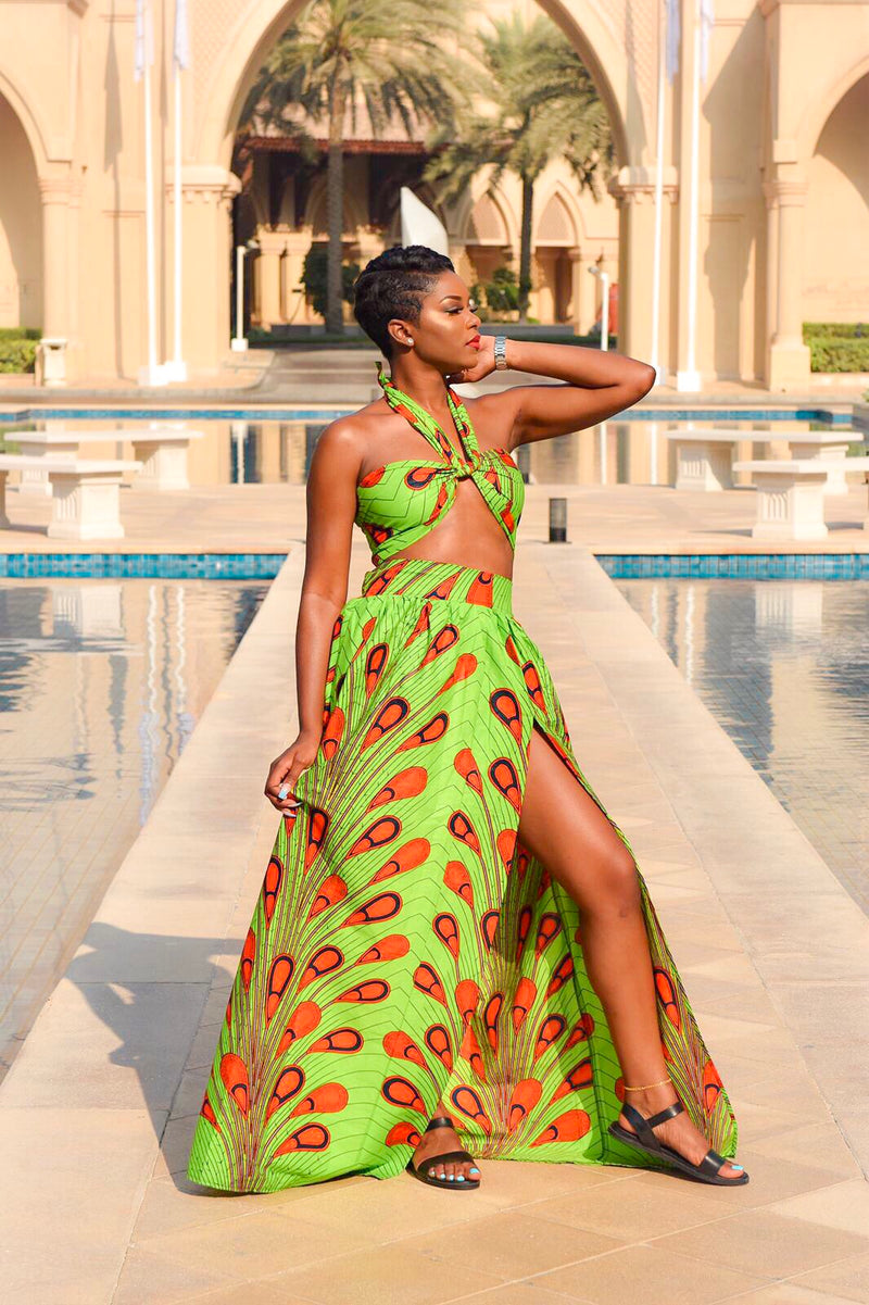 African Maxi Skirts | Arabella Long Slit and Scarf – L'AVIYE
