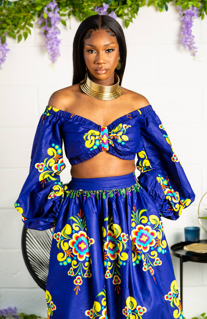 African Print Skirt & Crop - FRANCA – LAVIYE