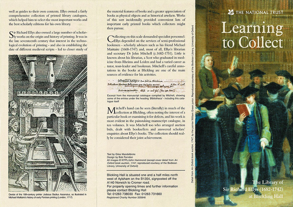 The Library of Sir Richard Ellys Cover and pages 5 - 6