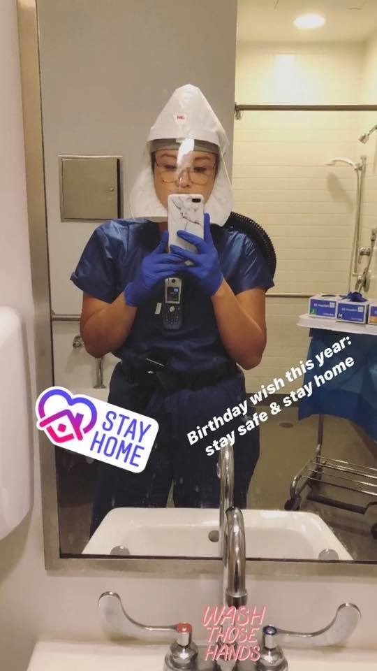 Nurse Peggy in Stunning Stella York Dress Covid19 Hospital