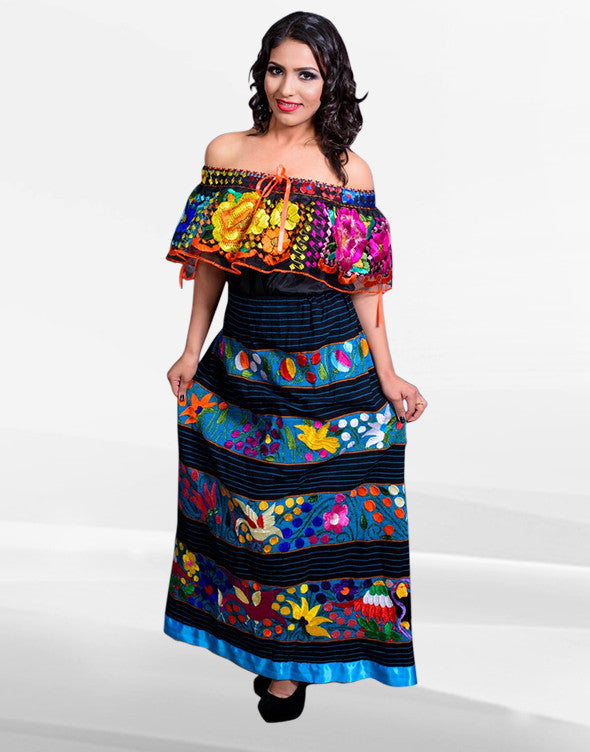 long black mexican dress