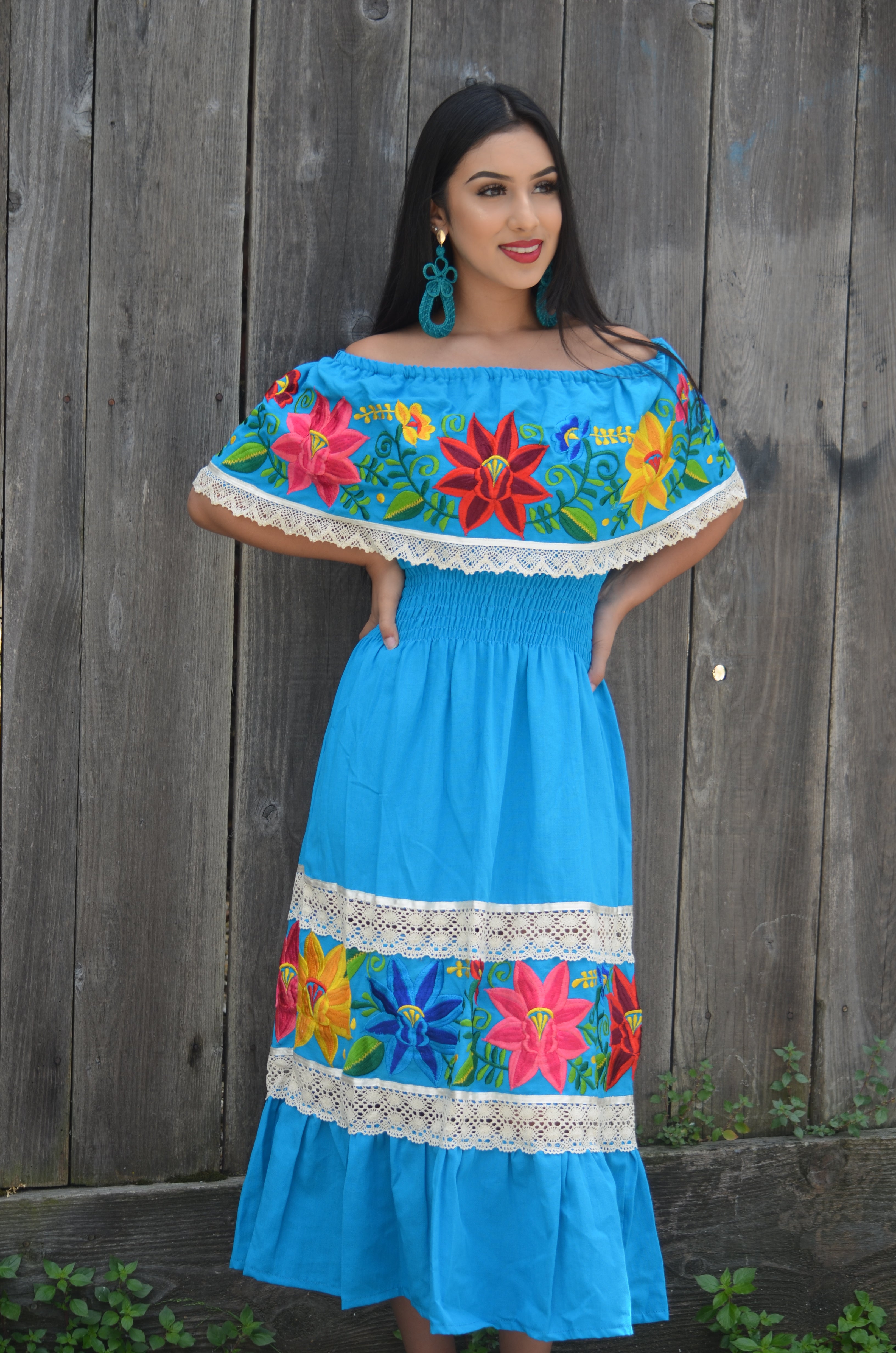 mexican embroidered wedding dress