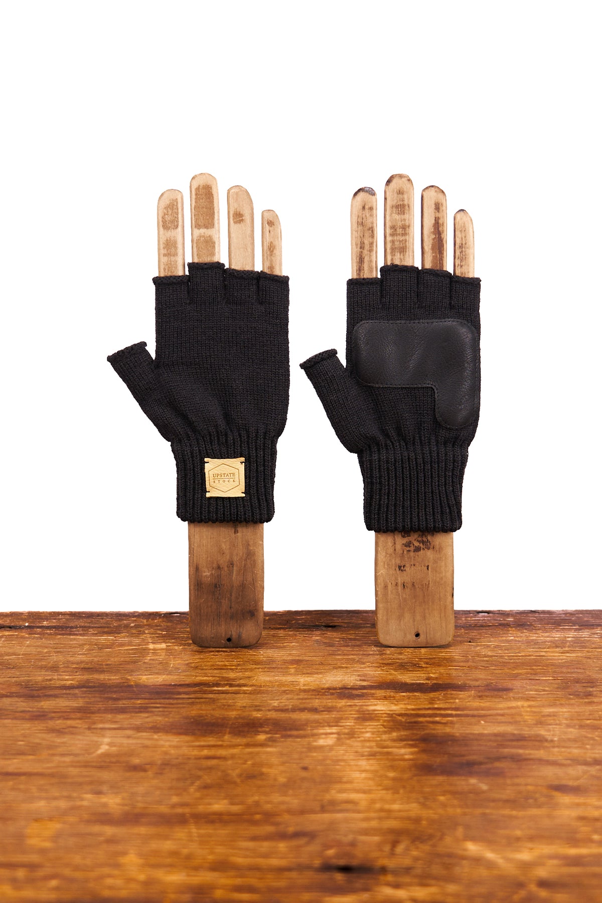Night Merino Wool Fingerless Glove with Natural Deerskin Palm – UPSTATE  STOCK