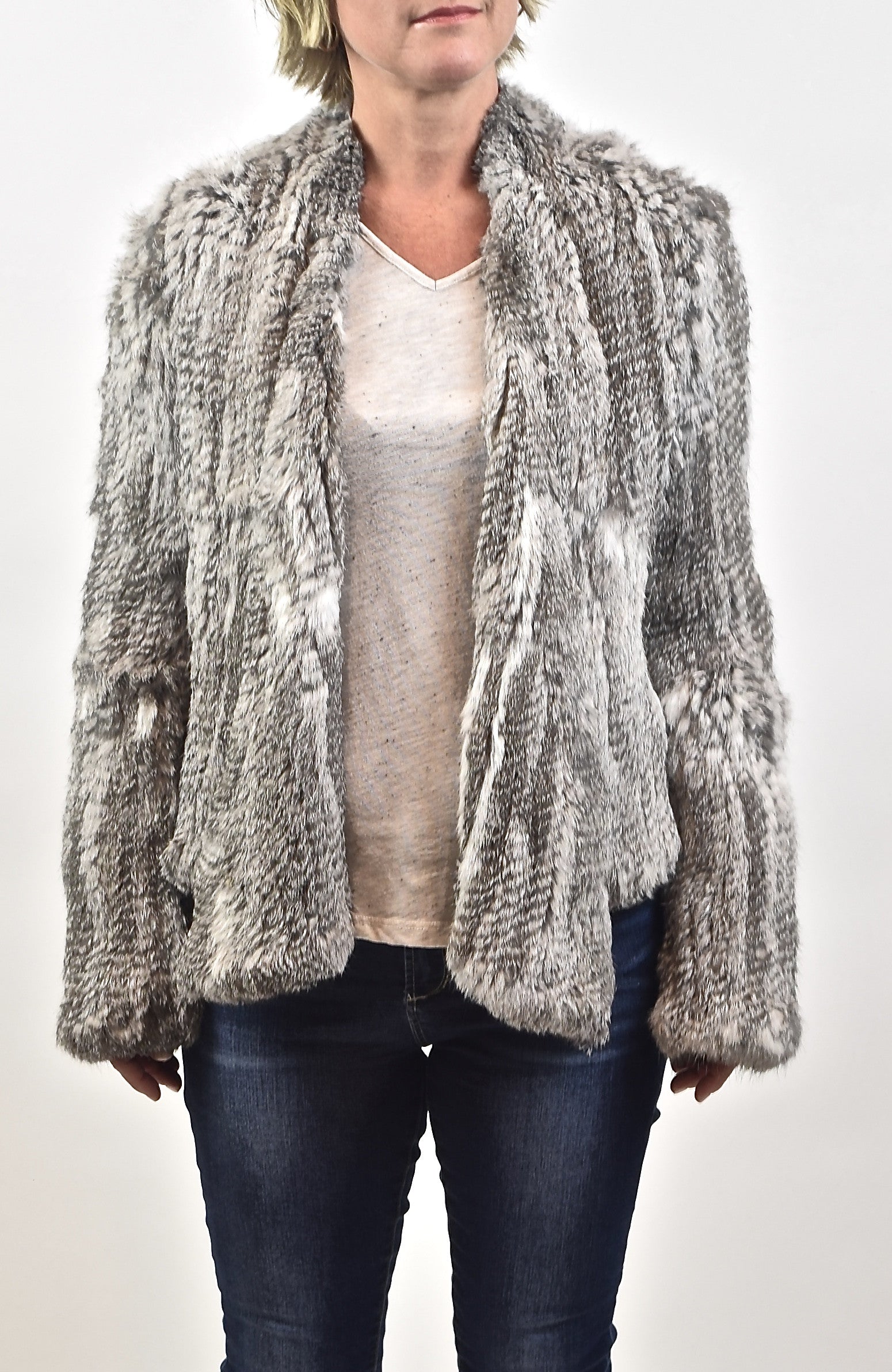 Knitted Rabbit Fur Jacket Minka's Furs