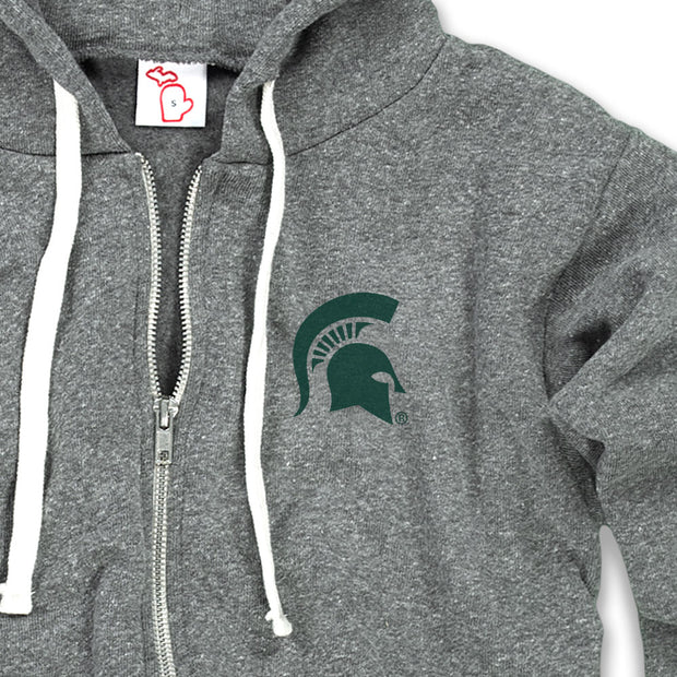 Spartan Zip Up Michigan State University The Mitten State