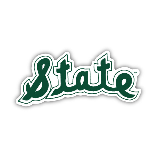 State 1979 Script Sticker | Michigan 