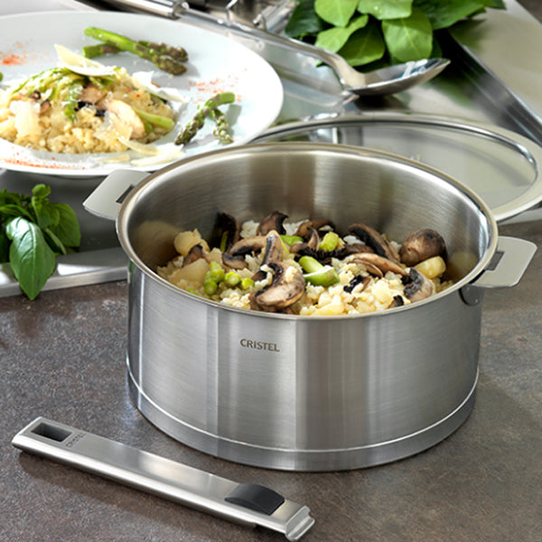 Cristel Strate Removable Handle - 7-Pc Stainless Steel Cookware