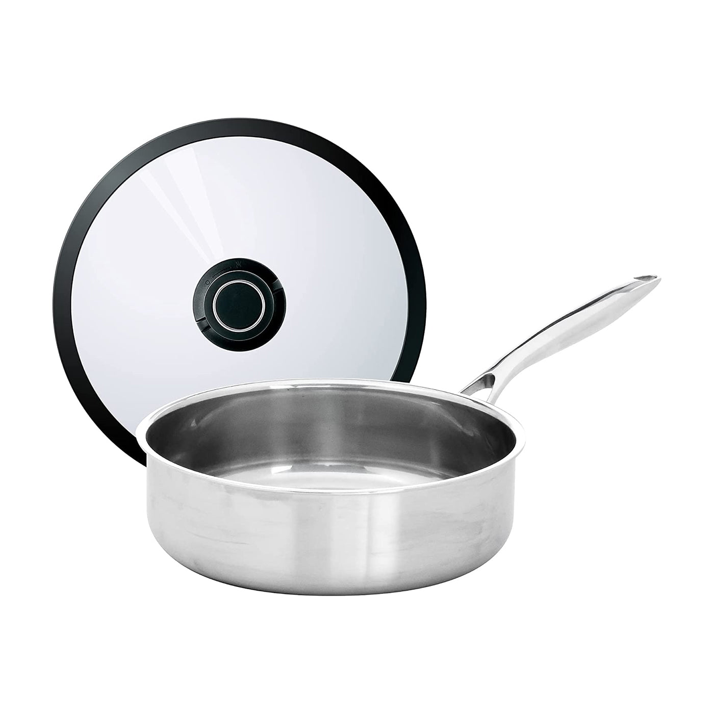 Black Cube Stainless 3 Qt. Saut  Pan w/Lid