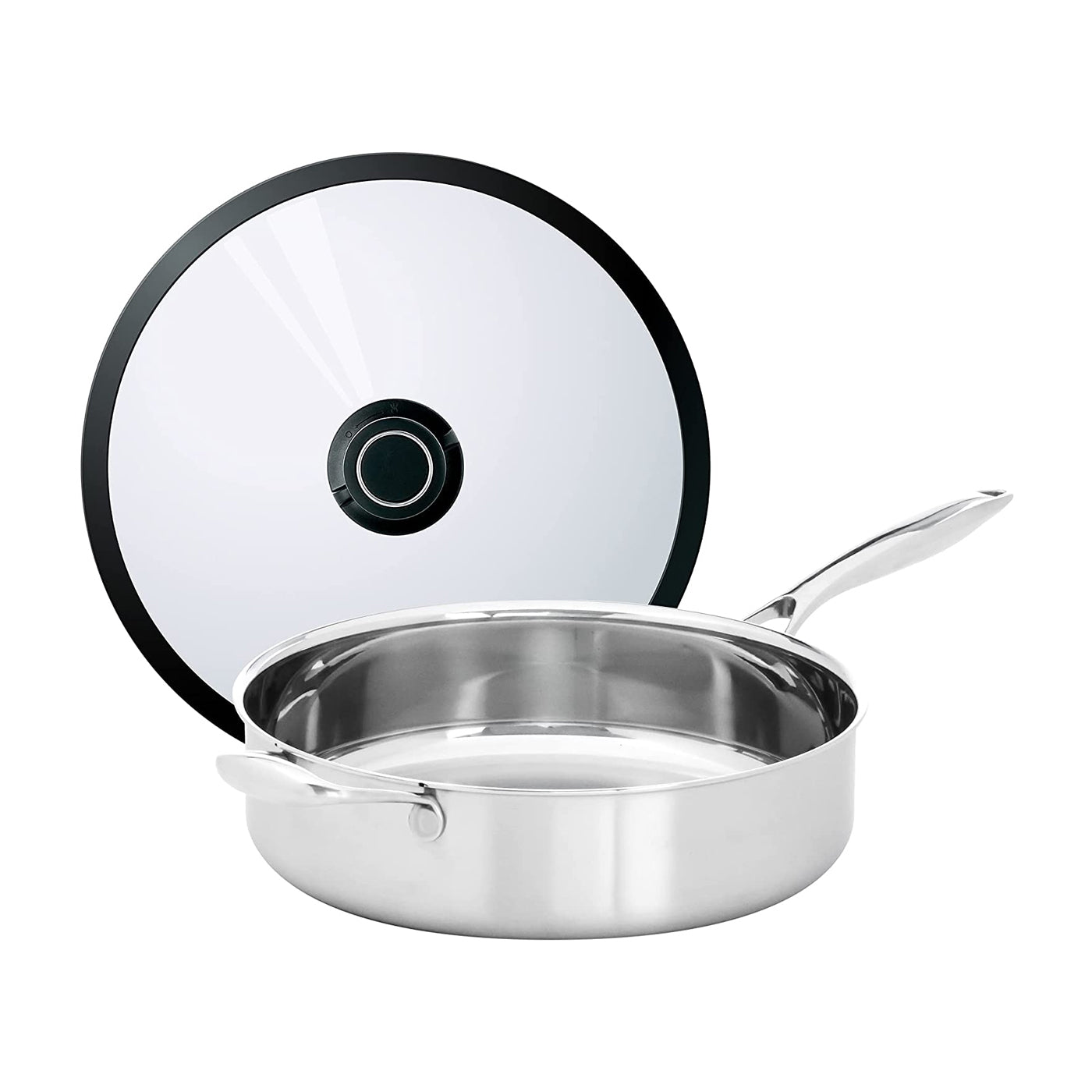 Black Cube Stainless 4.5 Qt. Saut  Pan w/Lid