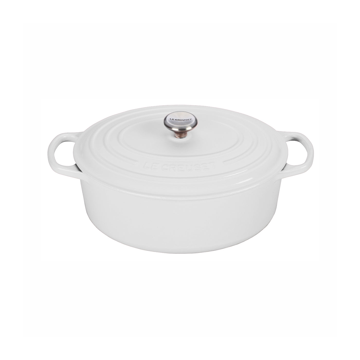 Beraadslagen meest klep Le Creuset 5 Qt. Signature Oval Dutch Oven w/Stainless Steel Knob - Wh –  Chef's Arsenal