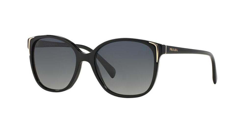 Prada Sunglasses | PR 01OS 1AB3M1 | Petite Prada black Sunglasses ...