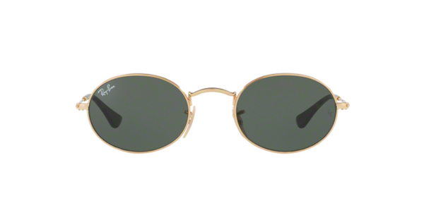 RB 3547N 001 | Oval Ray Ban Rounded Sunglasses | Gold – Sunglass Trend
