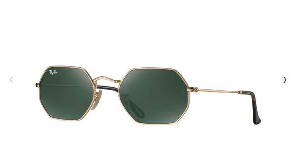 RB 3556N 001 - Gold Metal Ray Ban Octagon Sunglasses - Retro Ray Ban – Sunglass  Trend