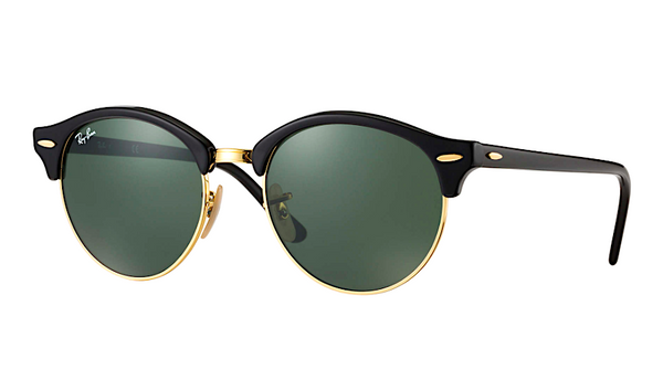 RAY-BAN Round Sunglasses | RB 4246 W0365 | Black and Gold | Free Shipping –  Sunglass Trend