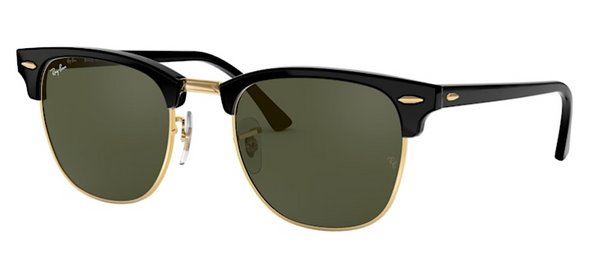 Ray-Ban Original Black and Gold Clubmaster RB 3016 W0365 – Sunglass Trend