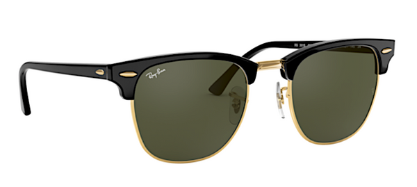 Ray-Ban Original Black and Gold Clubmaster RB 3016 W0365 – Sunglass Trend
